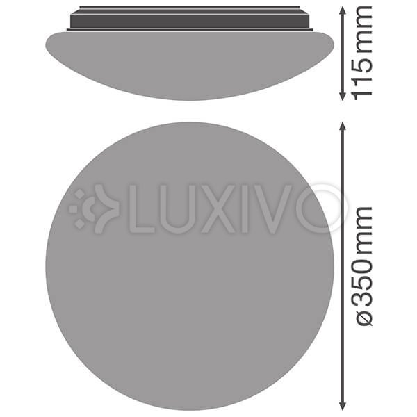 LED Plafond SURFACE CIRCULAR SENSOR 35 cm 18W 1440lm 3000K IP44 LEDVANCE Stropné svetlo so senzorom pohybu