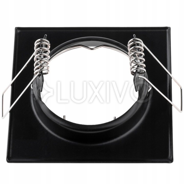 Svietidlo HALOGEN na zapustenú montáž Pevné štvorcové svietidlo PAVO Black Sheet MR16 GU10