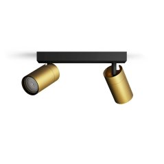 Reflektorové stropné svietidlo 2x GU10 IP44 medeno-čierne Kosipo Philips