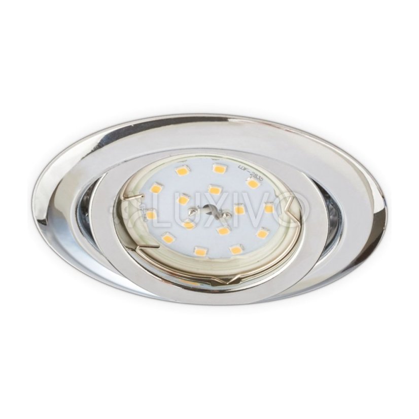 Halogénové podhľadové svietidlo GU10 MR16 OH15 Round Movable Chrome Kobi