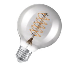 Dekoratívna LED žiarovka G80 Sphere E27 7,8W = 30W 360lm 1800K Warm 320° Smoke Filament Dimmable Vintage 1906 Osram