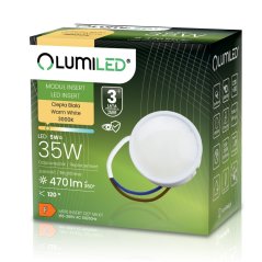 Vložka LED svietidla MR16 Modul INSERT Milk 5W = 35W 120° 470lm 3000K Warm LUMILED