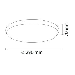 Plafón stropný LED 15W 1600lm 4000K neutrálna 120° biely chróm Kern Sanico Goldlux