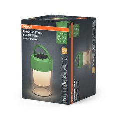 Solárna stojaca záhradná LED lampa lampáš 0, 42W 20lm 3000K teplá stmievateľná zelená IP44 Endura Osram