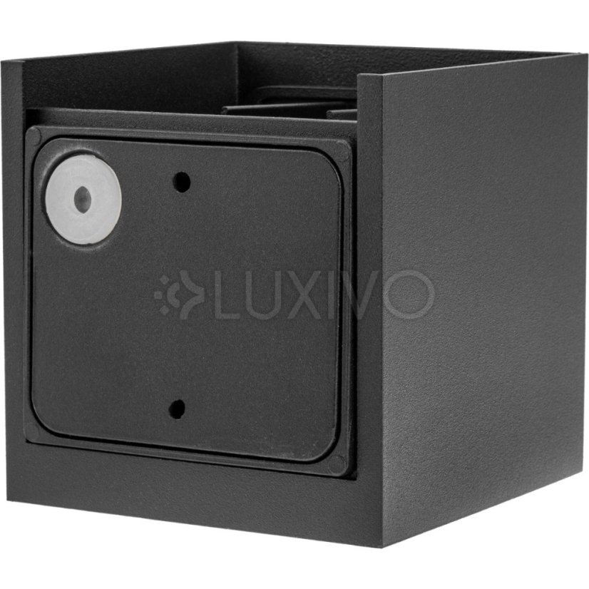 LED fasádne nástenné svietidlo 2x3W 4000K Nastaviteľné zhora nadol Čierna PICEA LUMILED