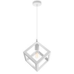 TALUS geometrické štvorcové závesné svietidlo ZWIS pre LED biela 1x E27 LUMILED
