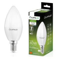LED žiarovka E14 sviečka B35 5W = 40W 470lm 4000K neutrálna 180° LUMILED