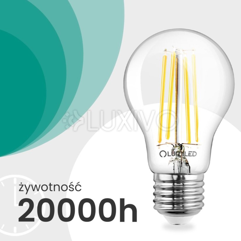 Žiarovka LED E27 A60 4, 9W 1055lm = 75W 4000K neutrálna 360° filament KLASA A LUMILED