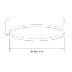Stropná lampa 20W 2600lm 4000K neutrálna čierna NOEMI