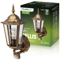 Záhradná lampa Vonkajšia nástenná lampa E27 12W LED svietidlo Senzor pohybu BELLIS LUMILED