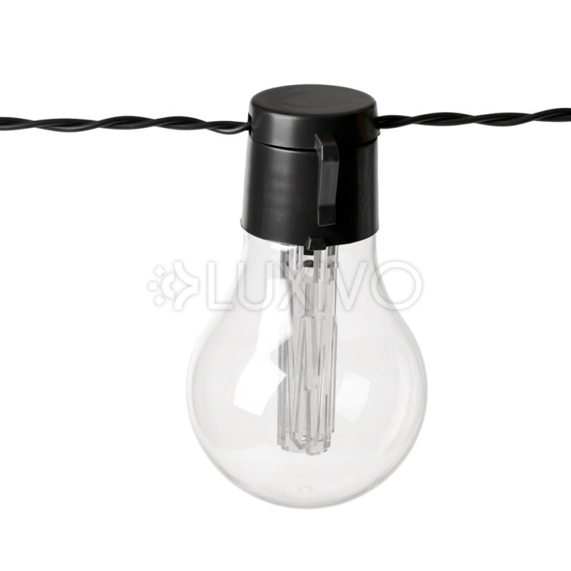 Solárna záhradná girlanda 20x LED dekoratívna žiarovka 7, 7m 2700K teplá LUMILED