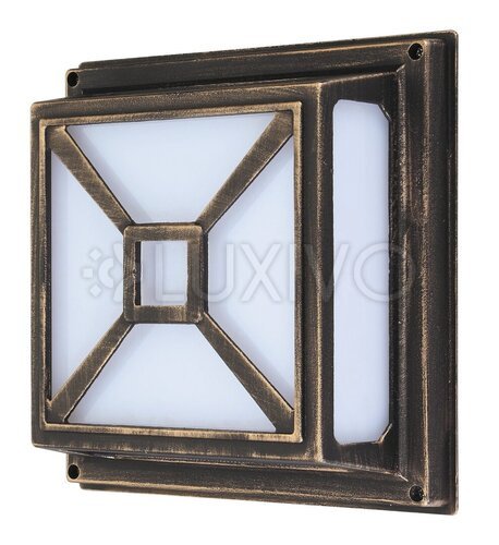 Záhradné LED nástenné svietidlo DARIUS 2xE27 IP54 Plafond Square Antique Gold RABALUX