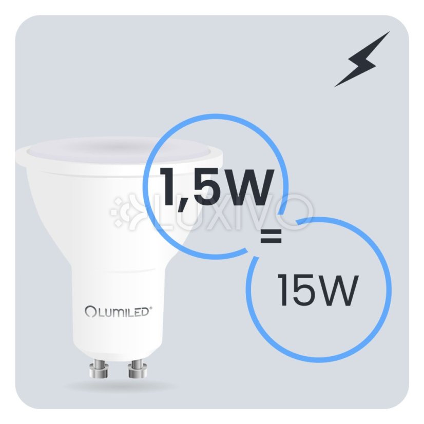 Žiarovka LED GU10 reflektor PAR16 1.5W = 15W 150lm 4000K neutrálna 120° LUMILED