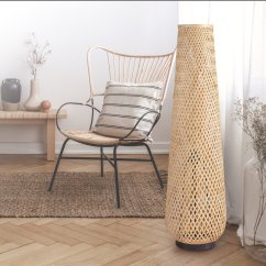 Stojacia dekoratívna lampa E27 béžová BAMBOO NATURAL