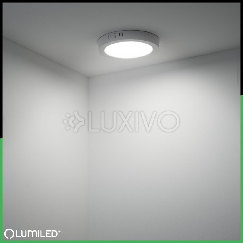Povrchová montáž LED stropného svietidla 18W Kruhové svietidlo 4000K GLOW White LUMILED