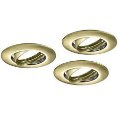 Sada 3 x OPIN GOLDLUX (Polux) halogénové pohyblivé svietidlo s okrúhlou kovovou patinou MR16 GU10