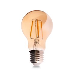 LED žiarovka E27 A60 6W 660lm = 50W 2000K teplá 360° filament amber LUMILED