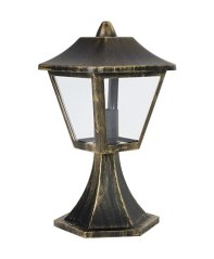 Záhradná stojaca vonkajšia lampa latáreň E27 čierna zlatá IP44 Endura Osram