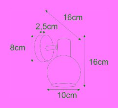 Dvojité nástenné svietidlo K-8003-2G zo série GALAXY I 2xE14 Kaja