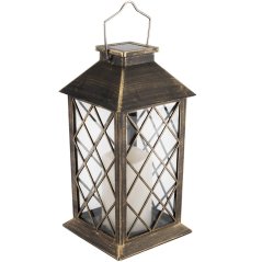 LED LIRIO Solárne záhradné prívesné svietidlo Patina 28cm LUMILED