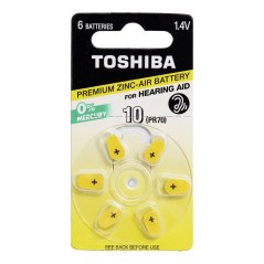 TOSHIBA PR536 1,4 V zinkové batérie Blister 6 kusov
