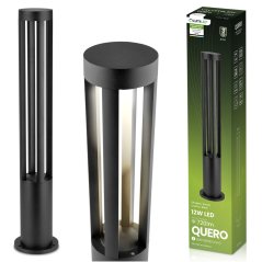 Vonkajšia stĺpiková lampa 12W LED 4000K QUERO 80cm LUMILED