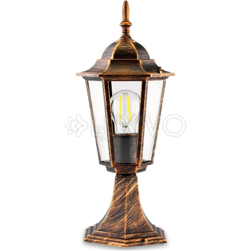 Záhradné svietidlo Vonkajšia lampa E27 Nízke tienidlo 40cm Patina BELLIS LUMILED