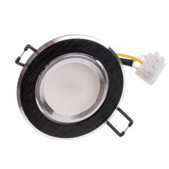 Zapustené svietidlo halogénové okrúhle pohyblivé TRIX 3v1 GU10 6W 3000K čierna LUMILED