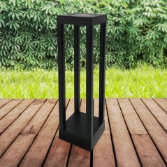 Solárna lampa čierna IP44 so súmrakovým senzorom Palermo Sanico Goldlux