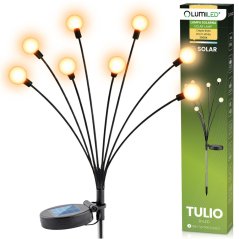 Solárna záhradná lampa LED 3000K TULIO púpava guľôčky 70 cm IP44 LUMILED