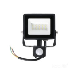 LED vonkajší záhradný reflektor 20W 1620lm 6500K studený 120° so senzorom pohybu IP44 IK05 čierny MHC Kobi