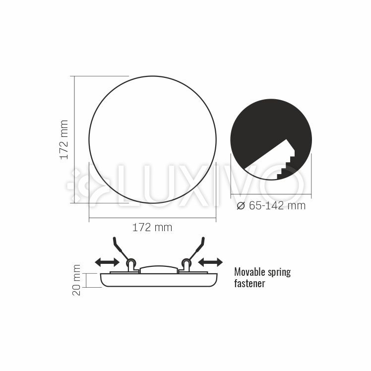 LED svietidlo na zapustenie do panelu 24W 2360lm 4000K Neutral DLFR VIDEX
