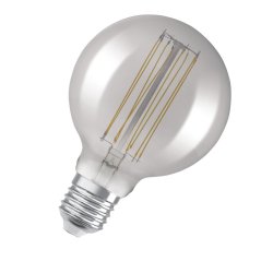 LED dekoratívna žiarovka guľa G95 E27 11W = 42W 500lm 1800K teplá 320° dymová vláknová stmievateľná vintage 1906 Osram