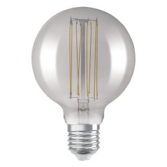 LED dekoratívna žiarovka guľa G95 E27 11W = 42W 500lm 1800K teplá 320° dymová vláknová stmievateľná vintage 1906 Osram