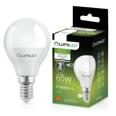 LED žiarovka E14 P40 8W = 60W 806lm 4000K Neutrálna 180° LUMILED