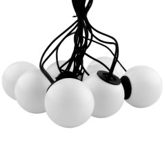Vianočná girlanda 8x LED na batérie dekoratívni snehuliaci duchovia 4,33 m hrajúci biely +USB C