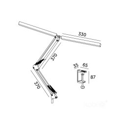 Stolová LED lampa 28W 1400lm CCT 120° čierna Tenuix Kobi