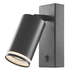 Nástenné svietidlo 1x GU10 čierne KENT Videx