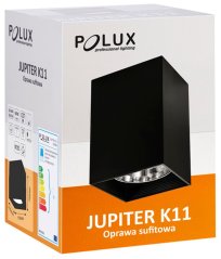 Povrchová štvorcová montáž JUPITER K11 DOWNLIGHT E27 Black