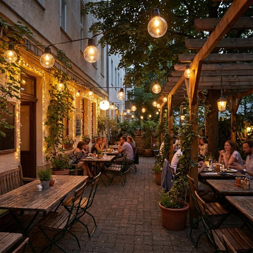 Girlanda solárna záhradná 40 LED balkónová ozdobné guličky 13, 64m 3000K teplá GLADI 3 LUMILED
