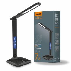 RIO LED VIDEX stmievateľná stolná lampa 5W 3000K - 5500K CCT Dotykovo citlivá ČIERNA