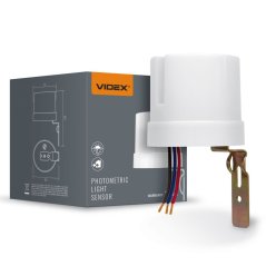 Vonkajší fotometrický súmrakový senzor 25A biely IP44 VL-SN03 Videx