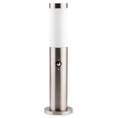 Vonkajšia záhradná lampa E27 INOX stĺpik 45cm so senzorom pohybu Lilium LUMILED