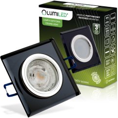 LED GU10 MR16 pevné halogénové stropné svietidlo Ariel čierne štvorcové