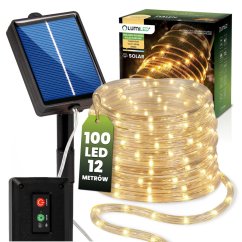 Girlanda solárna záhradná 100x LED dekoračná 11, 9m had 3000K teplá DALEN LUMILED