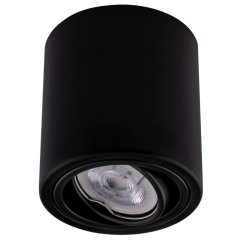 HALOGEN Hliníkové svietidlo na povrchovú montáž Black SPOT TUBA 10cm pre LED GU10 Bellalux