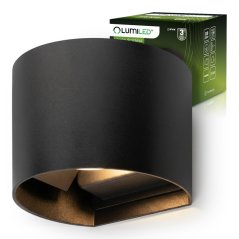 Záhradné nástenné svietidlo LED G9 nastaviteľné okrúhle hore dole čierne PYXIS LUMILED