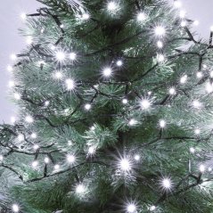 Vianočná led svetelná reťaz vnútorná - 200led - 16m studená biela