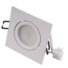 Zapustené svietidlo halogénové štvorcové pohyblivé TRIX 3v1 GU10 6W 3000K biela matná LUMILED