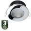 HALOGEN svietidlo na zapustenie do kúpeľne hermetické AQUS GU10 LUMILED chróm IP44 FIXED